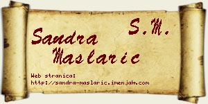 Sandra Maslarić vizit kartica